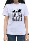 Women Hakuna Matata Letter Print Short Sleeve shirt, women casual short sleeve shirt, women fashion Top Tee, women short sleeve blouse, women letter print t-shirt